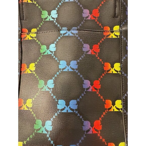 Karl Langerfeld Paris Maybelle Leather Monogram Tote Multicolor MSRP $228 EUC - Picture 3 of 9